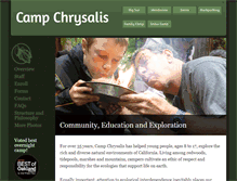 Tablet Screenshot of campchrysalis.com